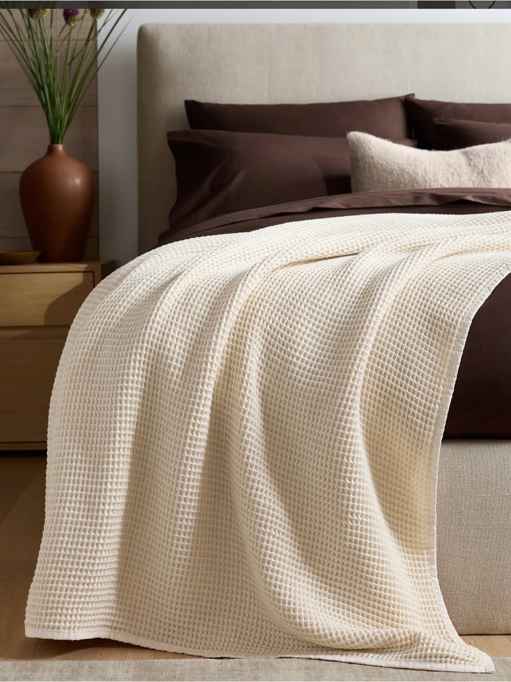 Quince  Waffle Ribbed Cotton Coverlet Set